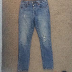 Levi’s 501 stretch skinny jean- post modern blues